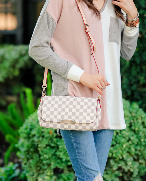 White Check Famous Crossbody